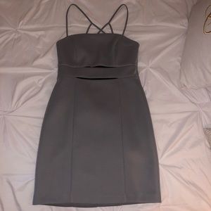 Grey spaghetti strap dress